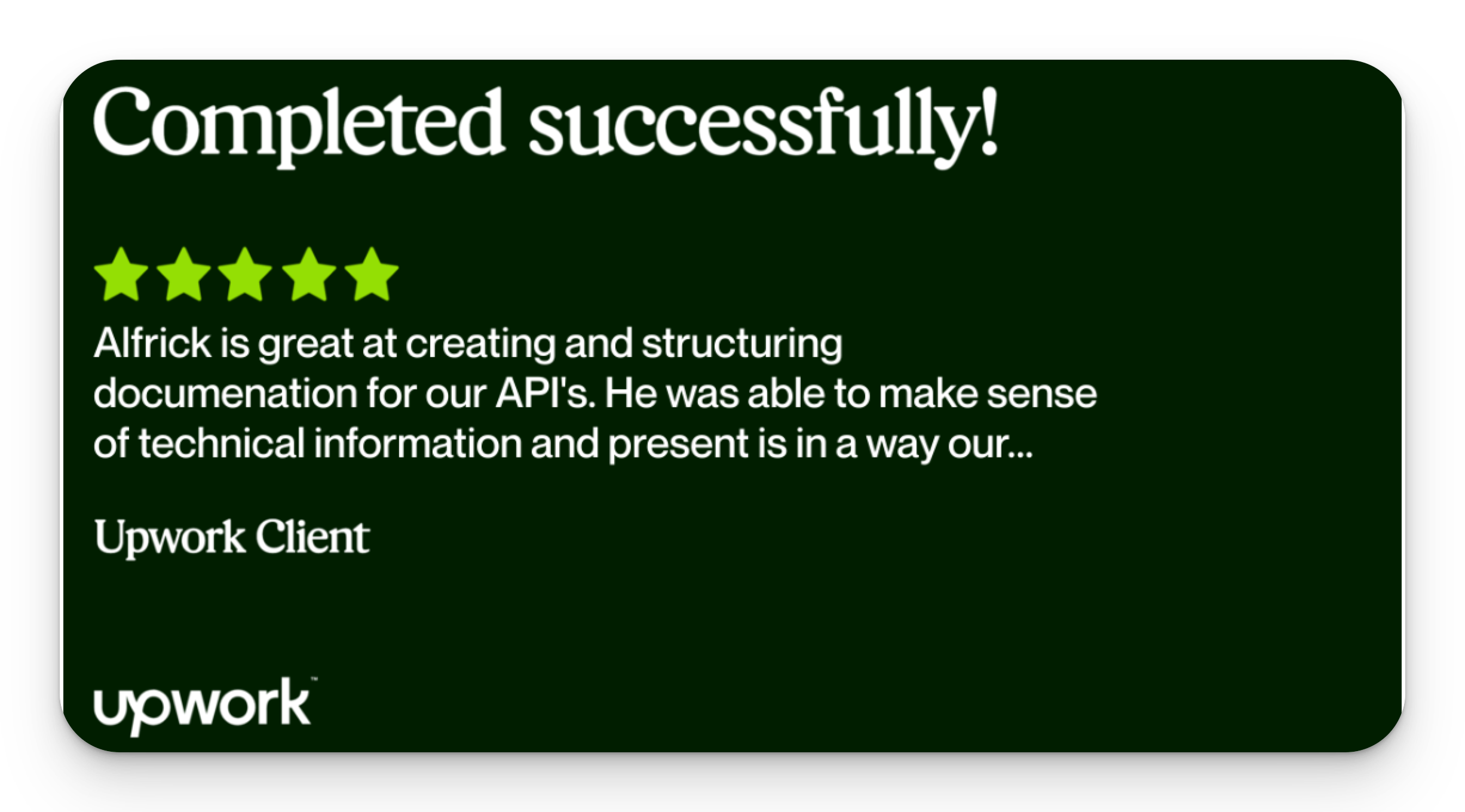 Upwork feedback